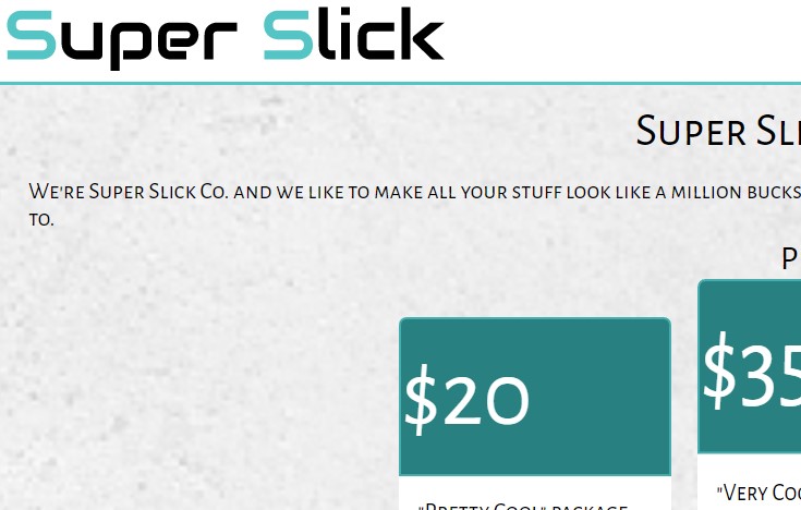 Slick Company Page